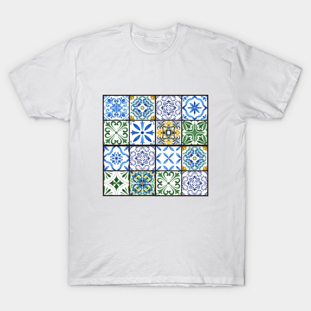 Colorful Portuguese Tiles T-Shirt by nancy.hajjar@yahoo.com